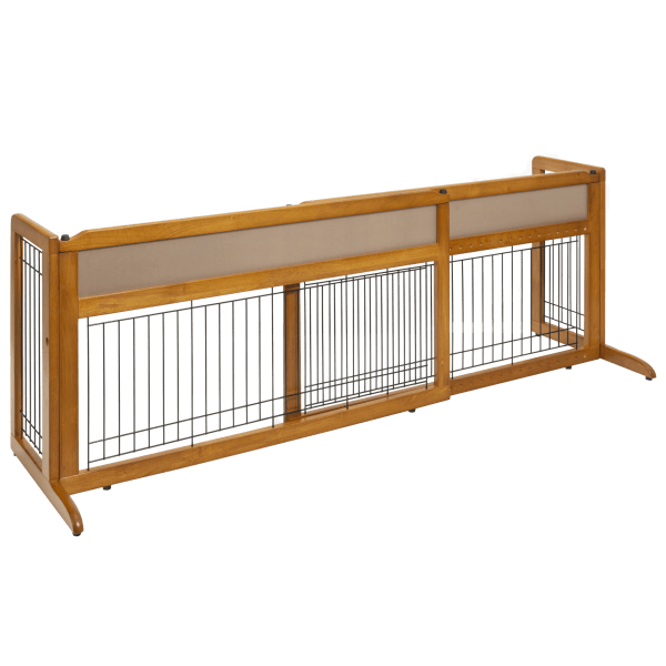 Meh Hardwood Freestanding Pet Barrier by Richell