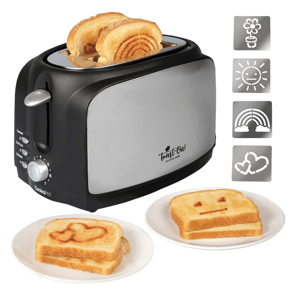 Meh Toast On! ExtraWide 2Slot Impression Toaster