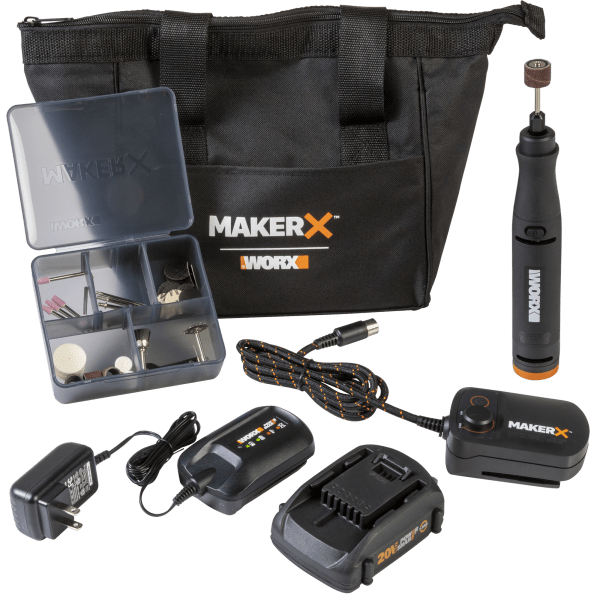 Worx 20 Volt Maker X Rotary Crafting Tool Kit with Accessories
