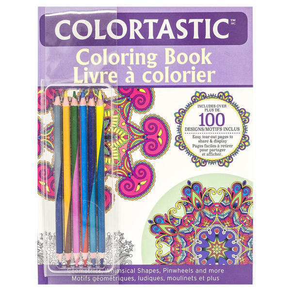 2-Pack: Colortastic Coloring Books with Colored Pencils