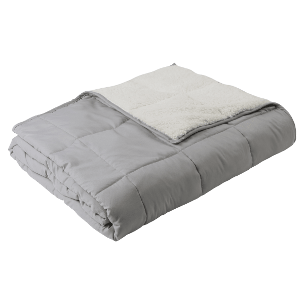 Great Bay Home Sherpa Lined 15lb Weighted Blanket