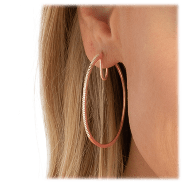 Meh Diamond Muse Diamond Accent 2" Hoop Earrings