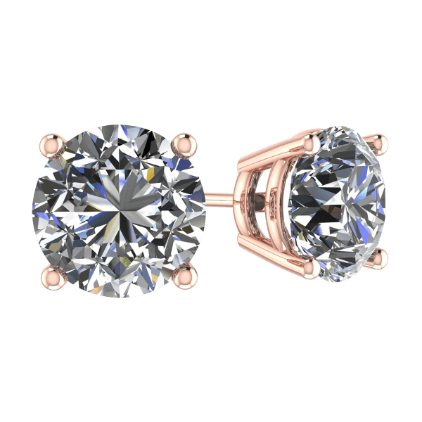 Meh 14K Gold Simulated Diamond Stud Earrings