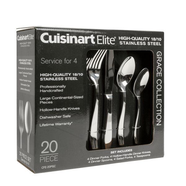 Meh Cuisinart Elite 20Piece HighQuality 18/10 Stainless Steel Flatware