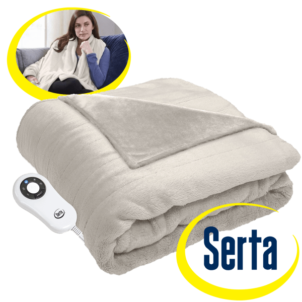 Meh Serta Heated Cuddler Throw with Pockets