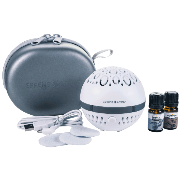 Meh Serene Living Portable Aromatherapy Diffuser with Essential Oils