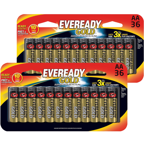 Eveready Gold AA Alkaline Batteries (72-Pack)