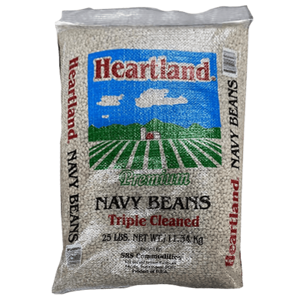 Meh 25lb Bag of Heartland Dried Navy Beans