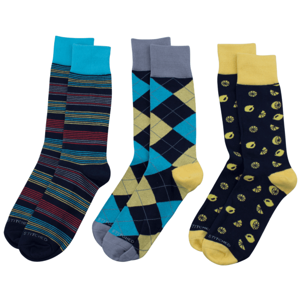 Meh: 3-Pack: Unsimply Stitched Men's Dress Socks