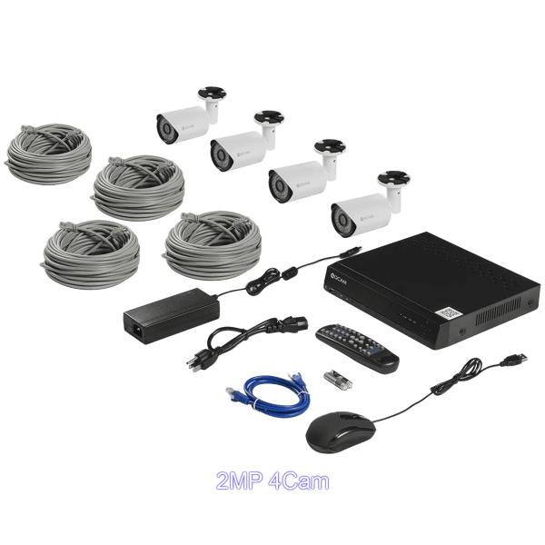 Meh QCAM Security System Bundle PoE Security Cameras and 2TB 8