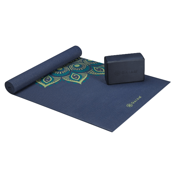 Gaiam Yoga Mat Premium Print Extra Thick Non Slip Exercise & Fitness Mat  for All Types of Yoga, Pilates & Floor Workouts, Metallic Sunset, 6mm, Mats  -  Canada
