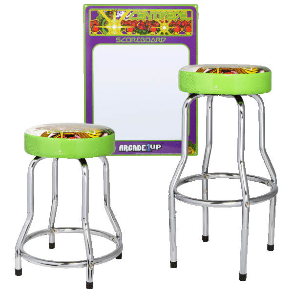 2-Pack Arcade1up Arcade Stools choose from Pacman or Centipede