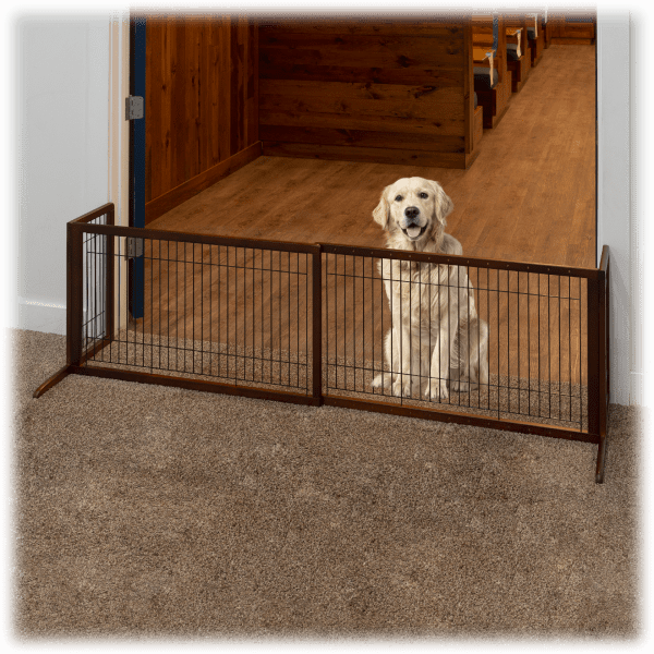Meh Hardwood Freestanding Pet Barrier by Richell