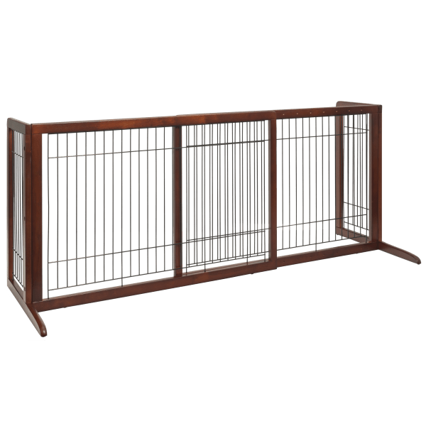 Meh Hardwood Freestanding Pet Barrier by Richell