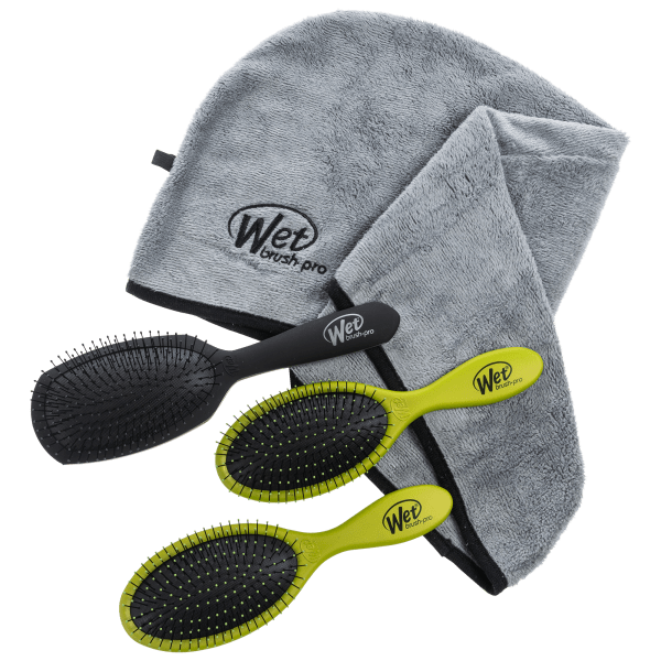 Meh Wet Brush Pro Detanglers with Epic Pro Hair Towel Gift Pack