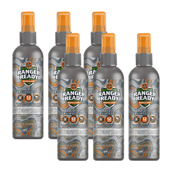 Meh 6Pack Ranger Ready Insect Repellent with 20 Picaridin 6oz Mist Spray Bottles