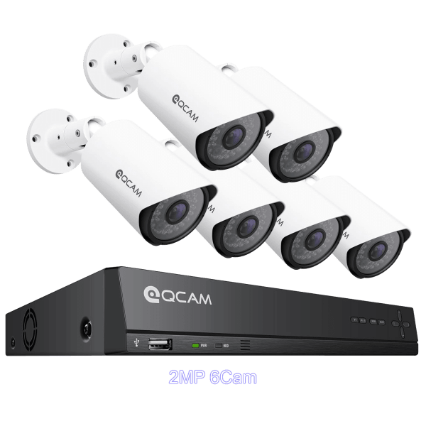 Meh QCAM Security System Bundle PoE Security Cameras and 2TB 8