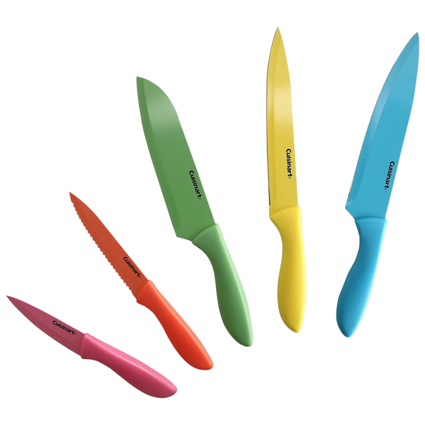 Meh Cuisinart 10 Piece Ceramic Coated Color Knife Set with Blade Guards