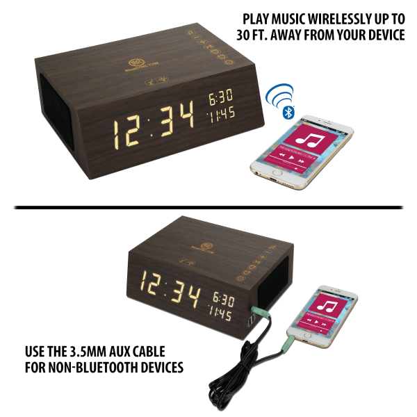 Meh Go Groove Clock Radio and Bluetooth Speaker