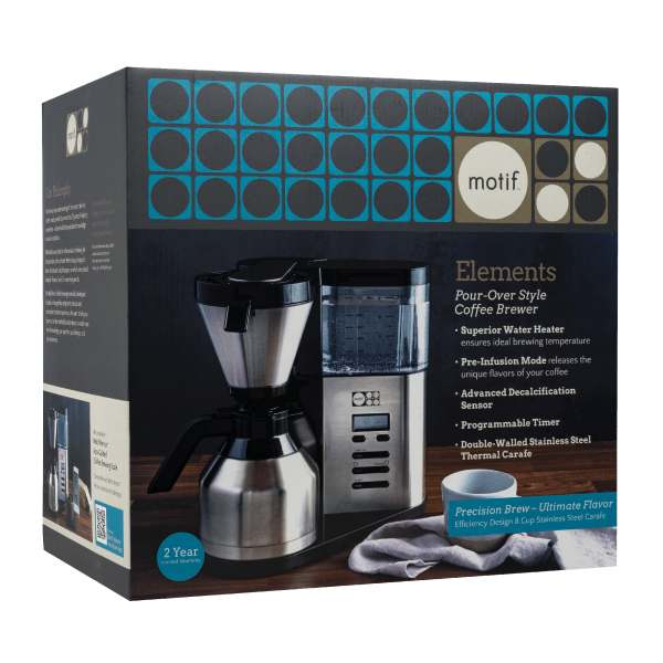 Meh Motif Elements PourOver Style Coffee Brewer with Thermal Carafe