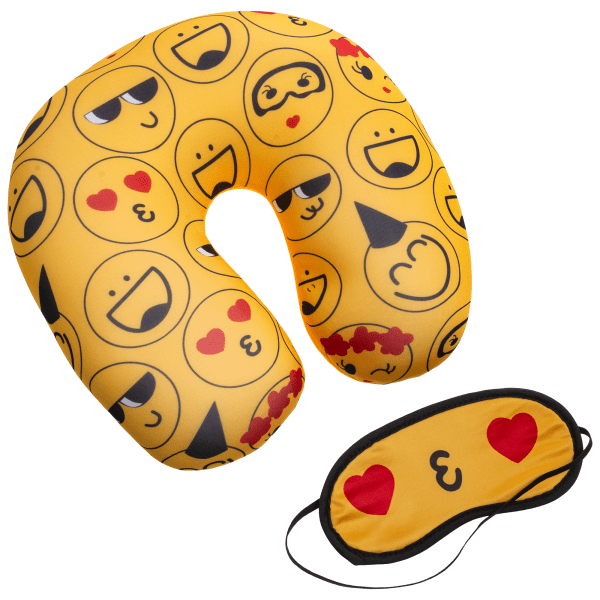 Meh Lazy Bundle EasyViewing Neck Mount and Emoji Neck Pillow and Eyemask