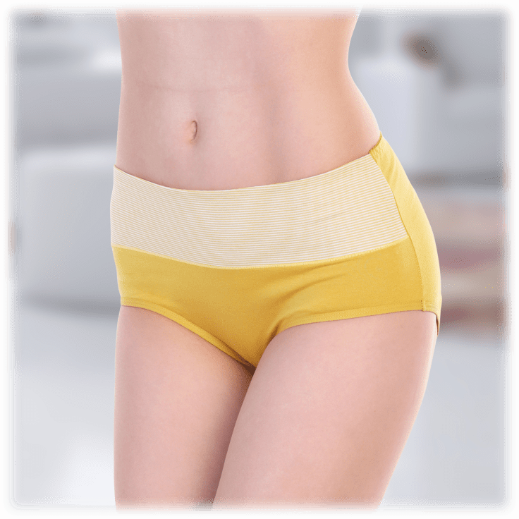 MorningSave 12Pack Angelina Cotton High Waist Panties with Stripe