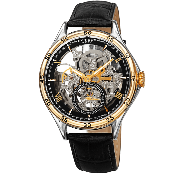 SideDeal Akribos XXIV AK1066 Men s Automatic Skeleton Watch