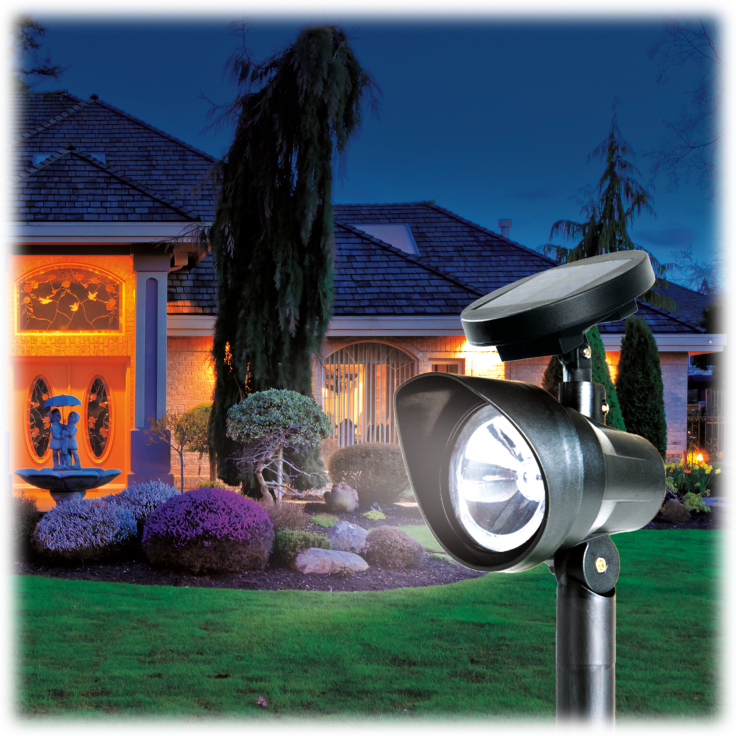Brookstone ultra bright solar shop powered led spotlight