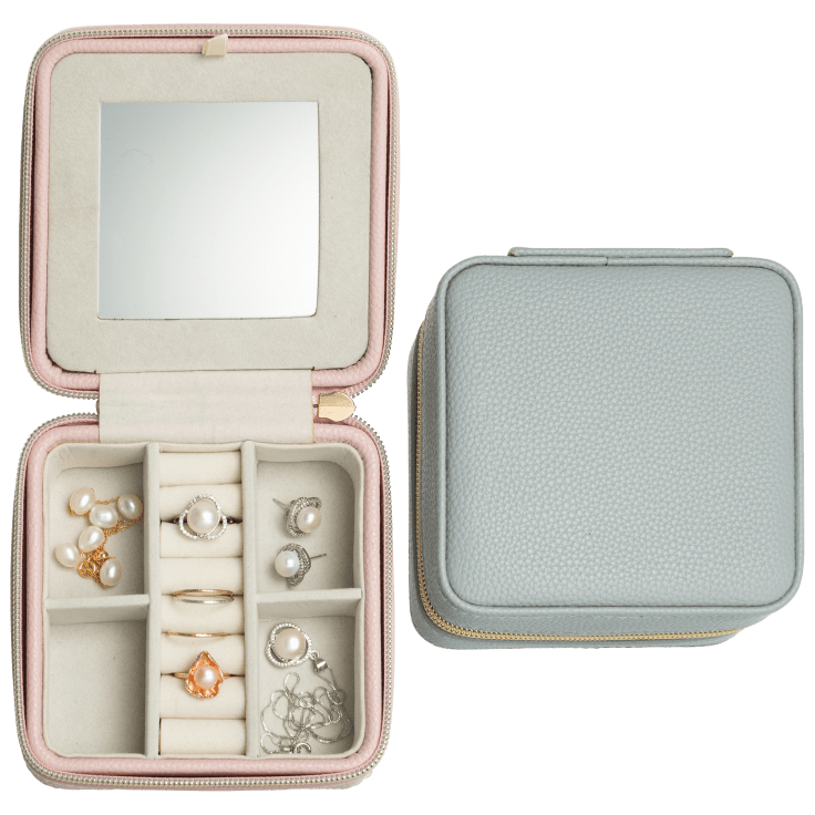 MorningSave: Croft Avenue Travel Jewelry Case with Mirror, Hidden ...