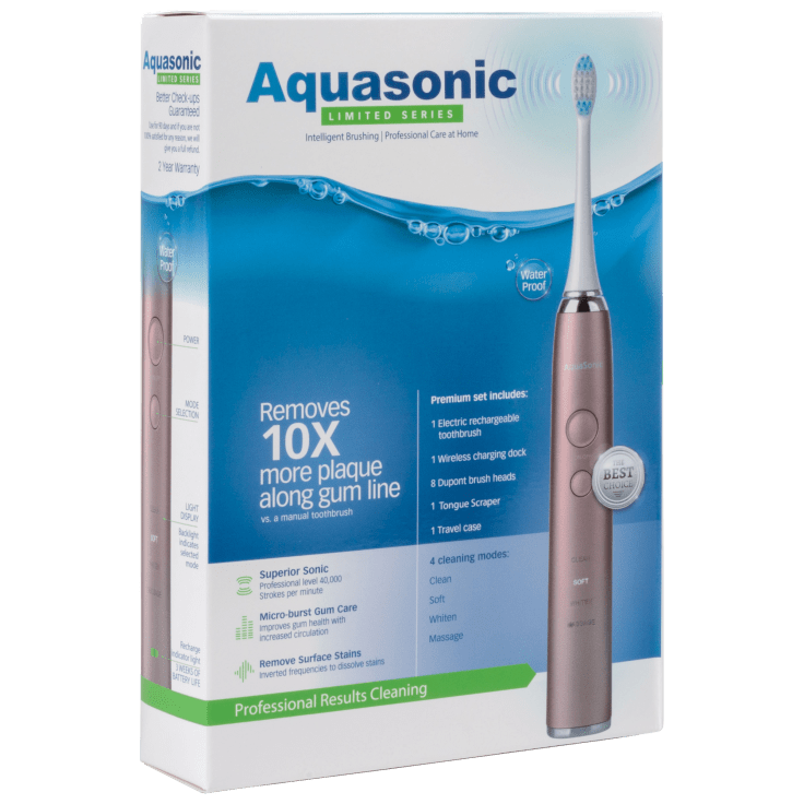 MorningSave Aquasonic 12Piece Limited Edition Ultra Whitening Toothbrush Set