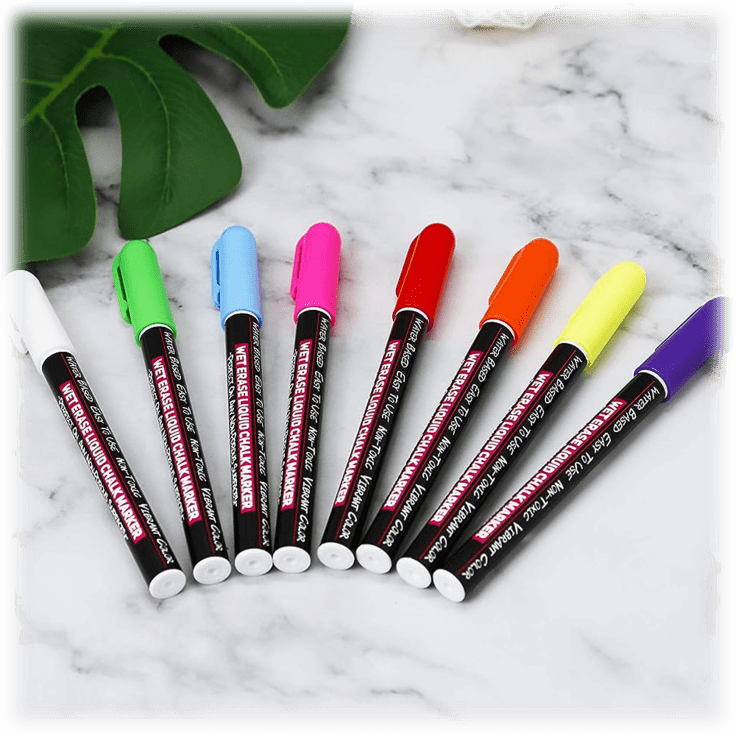 MorningSave 10Piece Liquid Chalk Erasable Paint Pens with 45 Labels