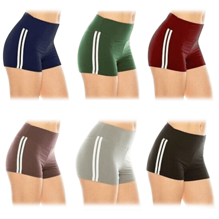 5-Pack: Women's Assorted Active Athletic Yoga Shorts