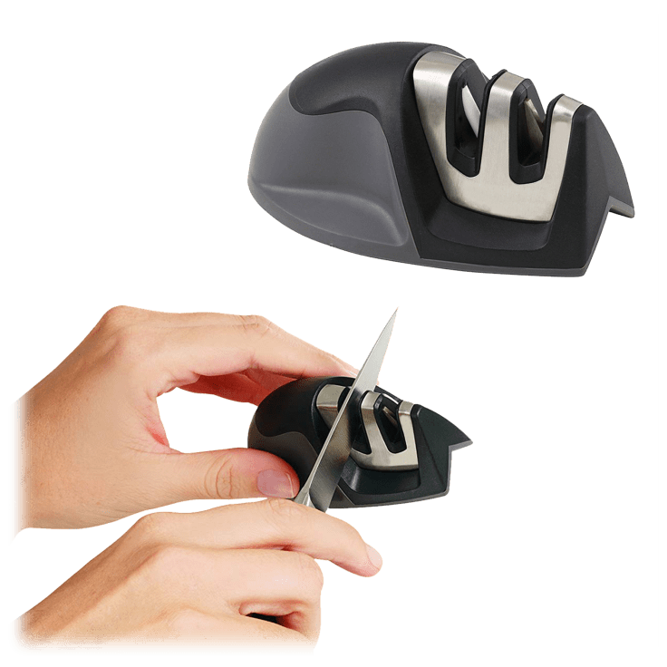 KitchenIQ Edge Grip 50009 2-Stage Knife Sharpener - Black