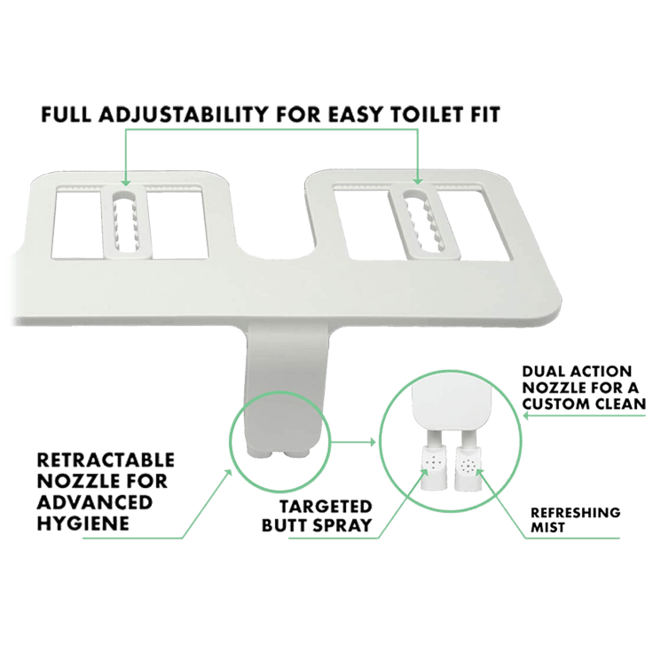 MorningSave DUDE Wiper 1000 DualNozzle Bidet Attachment