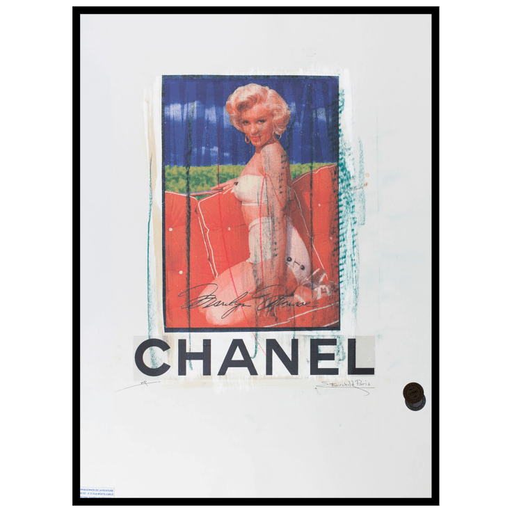 FAIRCHILD PARIS-NWT Framed Art-CHANEL with Flower