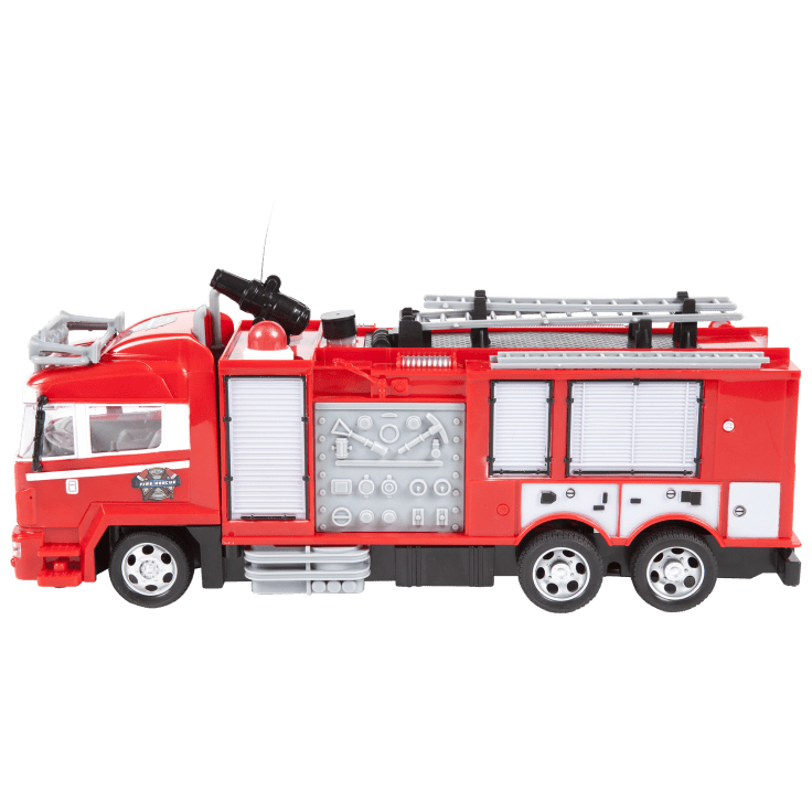 Remote control fire truck that shoots water top