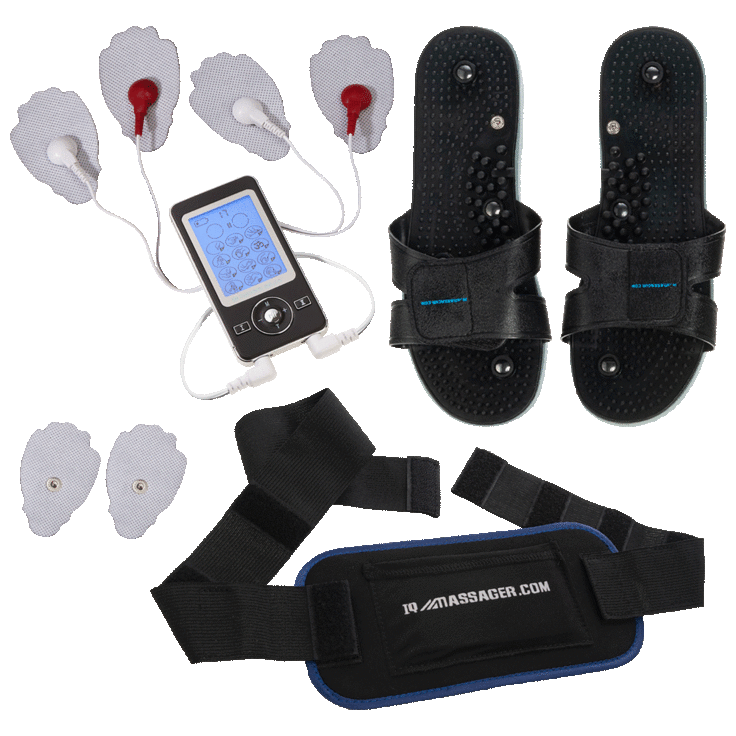 IQ Technologies Pro 5 Massager with Belt, Slippers & Pair of Large Pads