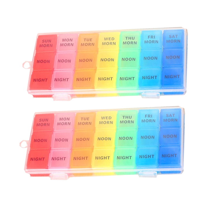 MorningSave 2Pack TheraRx Weekly Pill, Medicine, Vitamin Organizer