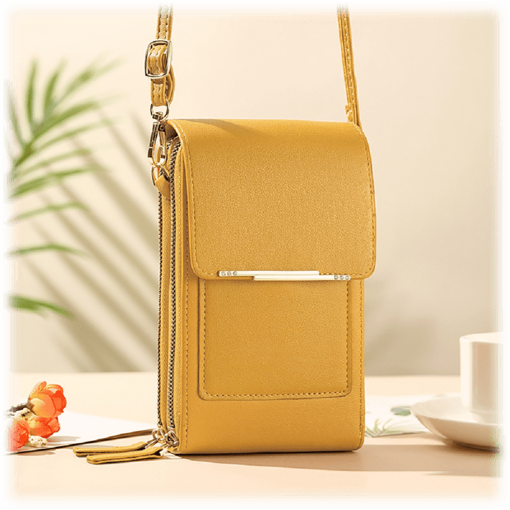 MorningSave Heidi & Oak Crossbody Phone Purse with Touchscreen Window
