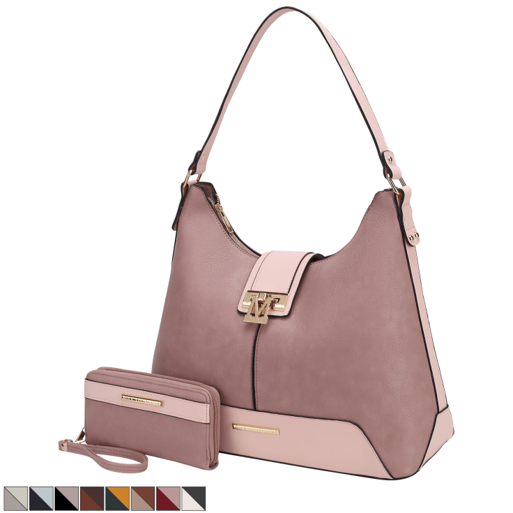Lock Front Slouch Bag