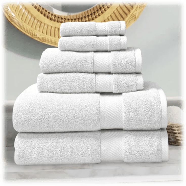 MorningSave 100 Organic Cotton 6Piece Bath Towel Set