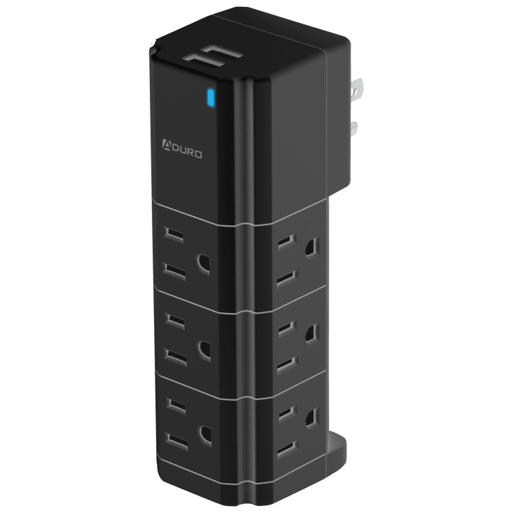 Aduro Surge Wall Charging Tower w/ 9 Outlets & Dual USB Ports Wall Smart Charger 