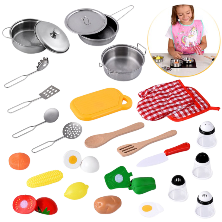 BRITENWAY Kids Kitchen Toy Set, Educational Kitchen Play