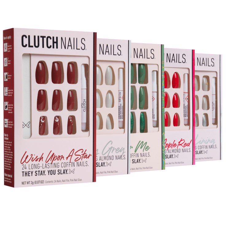 MorningSave 5Pack Clutch Nails Press on Nail Kits