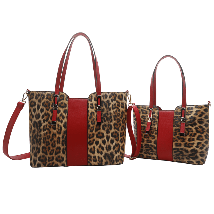 MorningSave: La Terre Fashion 2-Piece Leopard Print Handbag Set