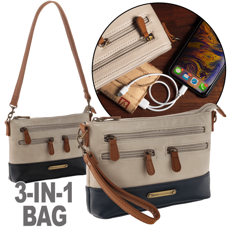 MorningSave: Stone Mountain Nancy Leather Charging Trifecta Bag
