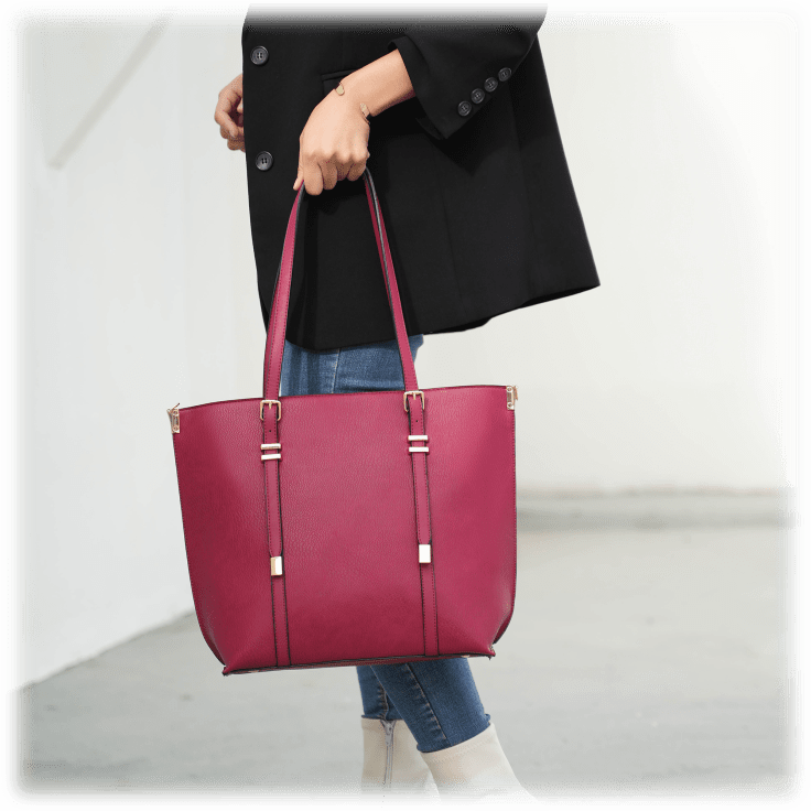 MorningSave MKF Collection Emery Vegan Leather Women's Tote Bag with Wallet by Mia K