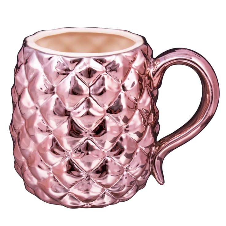 MorningSave 4Pack 10 Strawberry Street Rose Gold Ceramic Pineapple Mugs