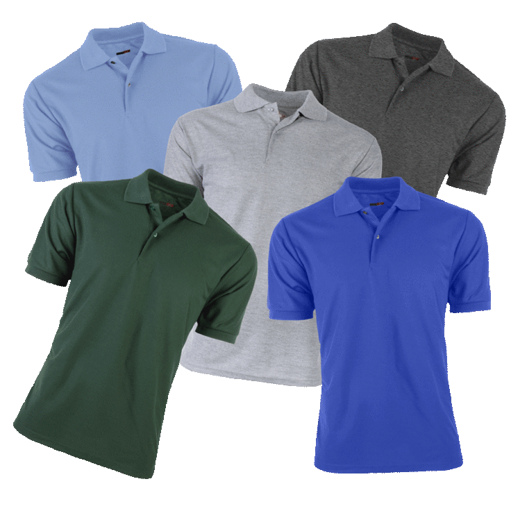 5-Pack Men's Everyday Polo Shirts