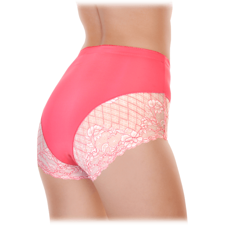 Morningsave 6 Pack Angelina High Waist Light Control Briefs With Floral Lace Accent Detail